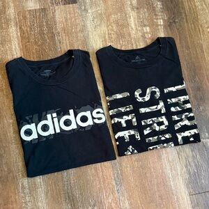 (2) Adidas T-Shirts